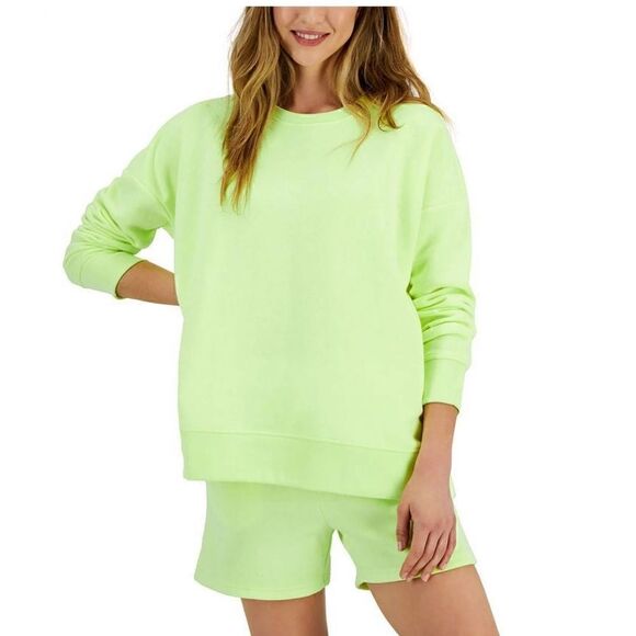 ID Ideology Women s Fleece Sweatshirt  sweater pullover Green Size Small barbell - Picture 5 of 8